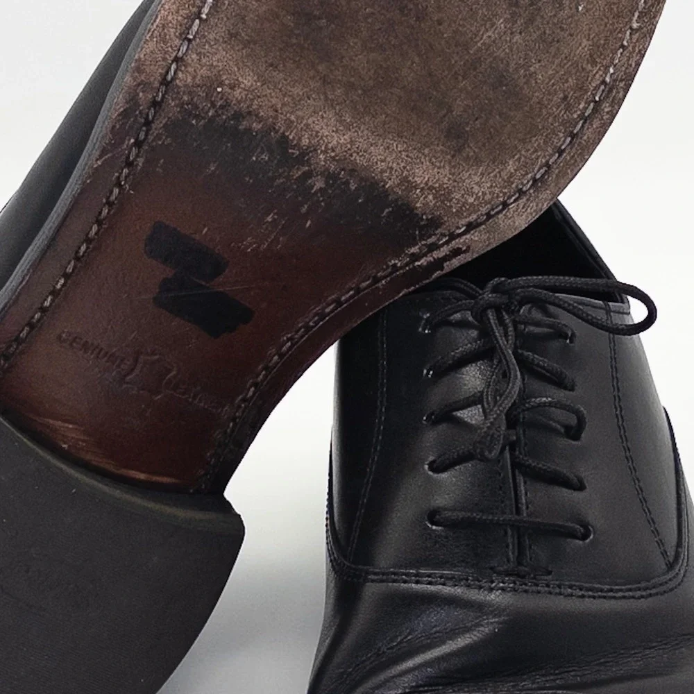 Florsheim Men's Black Leather Cap Toe Oxford Dress Shoes Size 8D Lace Up